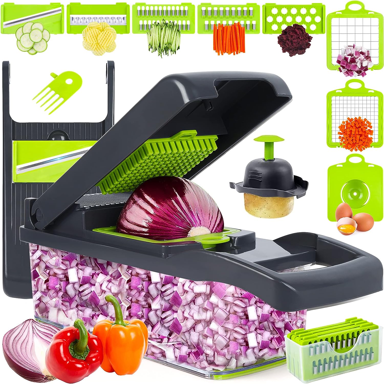 Raiqee 10-in-1 Vegetable Chopper